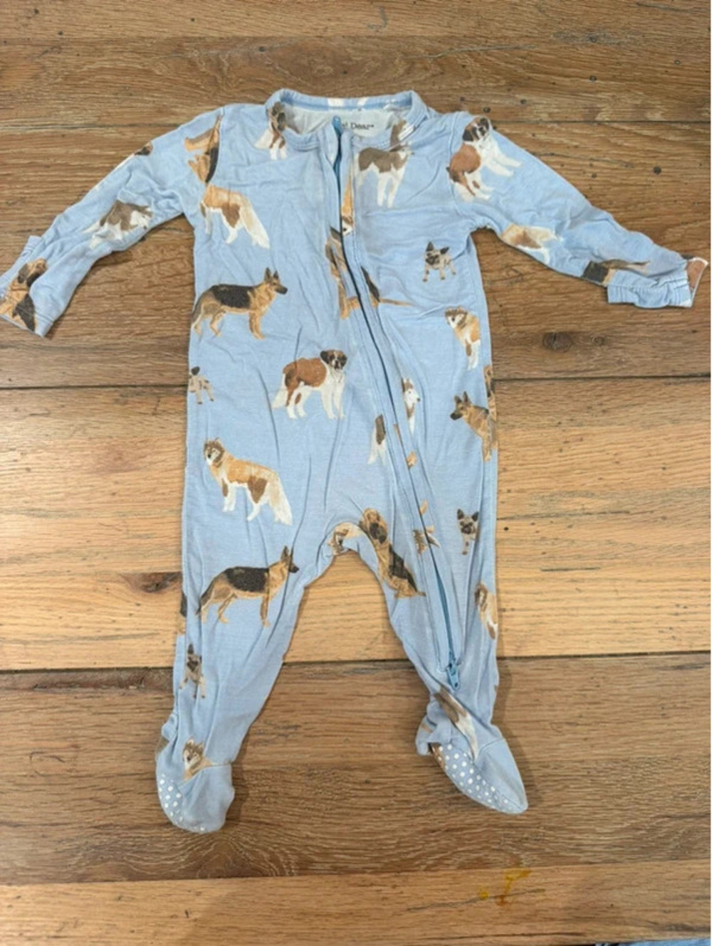 Angel Dear Big Dogs 2-Way Zipper Footie Size 0-3m
